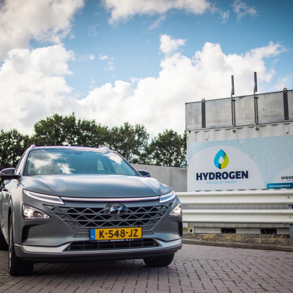 Hyundai Nexo op waterstof van Vissers Energy Group.